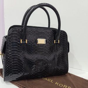 NWT ✅ Michael Kors GIA PYTHON LEATHER SATCHEL~ Runway Collection ✨ NWT's